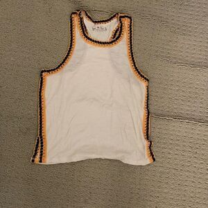 Free People embroidered tank XS